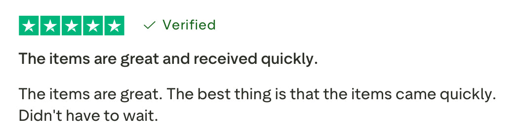 Customer review 1